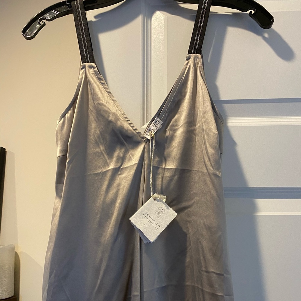Brand new Brunello Cucunelli silk satin tank